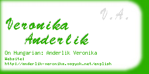 veronika anderlik business card